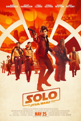 Solo: A Star Wars Story - movie poster - from http://www.joblo.com/movie-posters/2018/solo-a-star-wars-story#image-34605 - property of Lucasfilm, Walt Disney Pictures, Allison Shearmur Productions, Imagine Entertainment